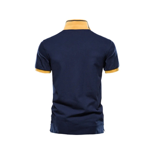 เสื้อโปโลสั่งทำจำนวนมากสำหรับผู้ชาย เสื้อโปโลแขนสั้นผ้าฝ้าย OEM สำหรับการพัฒนาแบรนด์เสื้อผ้า - Product Image 2