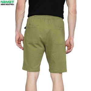 Pantalones Cortos Bermuda de Algodón Verde Oliva Sólido para Hombre Naimat, Cintura con Cordón, Estilo Casual, Tiro Medio, Tejido Oxford Transpirable - Product Image 2