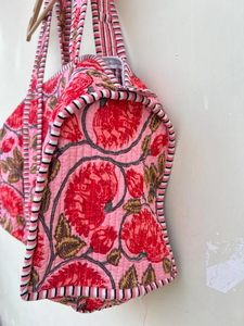 Bolso Tote de Algodón Acolchado Ligero Estilo Bohemio Vintage de Color Liso al por Mayor, Gran Capacidad, para Mujer, Totalmente Abierto - Product Image 2