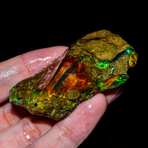 Exclusif de qualité supérieure 100% naturel Welo feu éthiopien opale huile brute pierre précieuse en vrac pour la fabrication de bijoux opale huileuse - Product Image 2