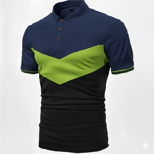 Chemises polo pour hommes à manches courtes, logo personnalisé brodé, mélange de coton, vente en gros directe d'usine - Product Image 1