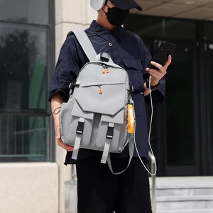 Fashion <b>Nylon</b> <b>Backpack</b> Unisex Softback Style Water Resistant Zipper Closure Multi Functional 20-36L Capacity Shoulder Strap - Product Image 4