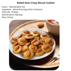 Biscuits croustillants salés aux amandes et chocolat, en sachet, saveur noix de macadamia, spécialités chinoises traditionnelles, vente chaude - Product Image 5