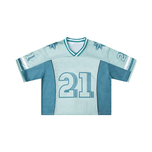 เสื้อแฟนอเมริกันฟุตบอลชาย ชุดกีฬา พิมพ์โลโก้ได้ตามต้องการ ผลิตจากโพลีเอสเตอร์ 100% ระบายอากาศได้ดี ซับเหงื่อ ราคาขายส่ง - Product Image 3