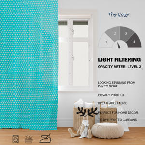 Cortina Tradicional India con Estampado a Mano, Panel de Ventana de Algodón, Cortinas Hechas a Mano para Resort, Hotel, Dormitorio, Sala de Estar, Venta al Por Mayor - Product Image 6