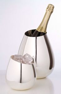 Seau à glace classique en métal avec poignée de transport pour le refroidissement du vin, du champagne et des boissons, idéal pour la maison ou le bar. - Product Image 5