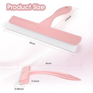 Raschietto doccia in silicone di piccole dimensioni, detergente senza aloni per specchi e piastrelle del bagno, raschietto per vetri e finestrini auto - Product Image 3