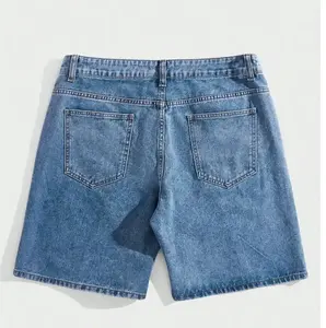 Pantalones Cortos de Lona 100% Algodón para Hombre, Cintura Elástica Media, Diseño Sólido, Secado Rápido, Ligeros, Casuales, para Fitness - Product Image 4