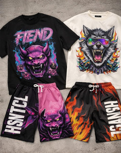 Camisetas Personalizadas de Alta Calidad para Hombre, Estilo Y2K, 100% Algodón Tejido, Estampado de Animales en la Parte Delantera, Logotipo, Corte Holgado, 230g, Ecológicas - Product Image 1