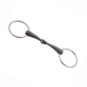 Al por mayor: Bocado de caballo de doble articulación de acero inoxidable con anillo suelto personalizado, y mantillas para caballo OEM de calidad de exportación. - Product Image 1