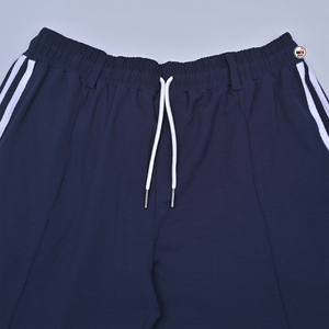 Pantalones Deportivos Azul Marino para Hombre, de Felpa, Pierna Ancha, Cintura Elástica con Cordón, Franja Lateral, Casuales, de Secado Rápido, Transpirables, Peso Medio - Product Image 5