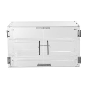 Vetrina Espositiva Commerciale a 2 Livelli per Pasticceria, Espositore in Acrilico con Accesso Posteriore e Accessori Rimovibili - Product Image 1