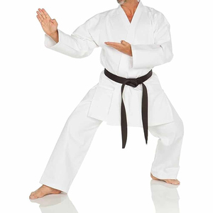 Kimono de karaté en tissu perlé 100% coton, uniforme de taekwondo, dobok, tenue d'arts martiaux, logo personnalisé, respirant et durable, vêtements d'entraînement - Product Image 3