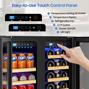 Frigorifero per Vini e Bevande da Incasso a Doppia Zona di Temperatura da 24 Pollici per Conservare le Tue Collezioni - Product Image 6