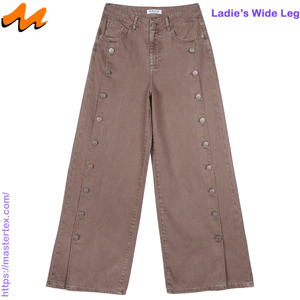 Vaqueros de mujer de pierna ancha, cintura alta, estampados, holgados, transpirables para todas las estaciones, hechos con algodón BCI y reciclado, sostenibles, a 8.55 - Product Image 1