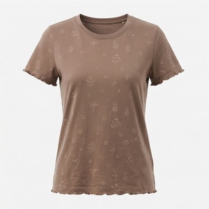 Nueva Llegada, Camisa de Oficina para Mujer, Primavera Otoño, Moda, Estampado Moderno, Vestido Informal para Dama, 240 g/m², 100% Algodón Satinado con Lentejuelas - Product Image 1