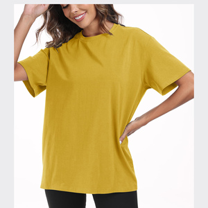 เสื้อยืดโอเวอร์ไซส์ผู้หญิง แขนสั้น สีพื้น ทรงหลวม สไตล์ลำลอง สตรีทแวร์ เนื้อผ้านุ่ม ระบายอากาศได้ดี ใส่สบายสำหรับฤดูร้อน - Product Image 3