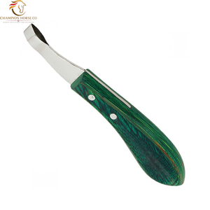 Cuchillo para Pezuñas de Acero Inoxidable, Herramienta Veterinaria Profesional para Recortar Pezuñas de Caballos, Mango de Madera, Duradero y Reutilizable - Product Image 2