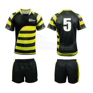 ชุดรักบี้เนื้อผ้านุ่มสบายสำหรับการฝึกซ้อมและออกกำลังกายประจำวัน ชุดรักบี้สีตัดกัน - Product Image 1