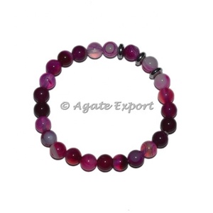 Khoáng chất tự nhiên hai lớp đính cườm Vòng đeo tay màu xám đỏ đa màu Onyx với màu đen Matt kết thúc Chữa Bệnh Phụ kiện thời trang - Product Image 6