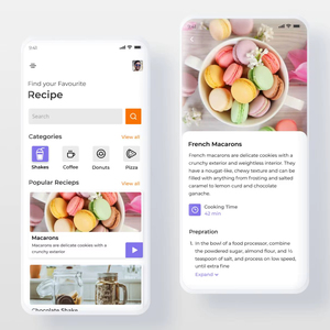 Développement d'applications mobiles RoyalCraft Recipe pour Android et iOS avec tutoriels vidéo de cuisine, planificateur de repas, listes d'épicerie, profils d'utilisateurs - Product Image 1