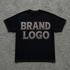T-shirt pour homme 100% coton, col rond, manches courtes, doux, respirant, séchage rapide, écologique, logo personnalisé positionné à l'avant, 300g, coupe classique - Product Image 2