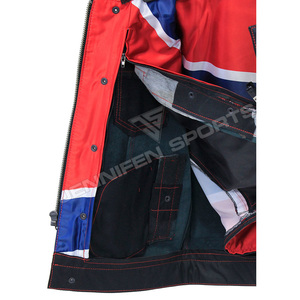 Gilet en cuir personnalisé pour homme, gilet de motard en cuir véritable pour homme avec surpiqûres rouges et doublure intérieure en polyester - Product Image 6