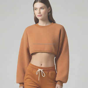 Wholesale 2025 stylish long sleeve crop tops for women made by top clothing manufacturers in custom designs for all sizes - Product Image 4