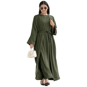 Elegante Abaya Hijab Musulmana para Mujer, Talla Grande, Informal, Moderna, Transpirable, Larga hasta el Suelo, para Uso Diario y Ocasiones Especiales - Product Image 5