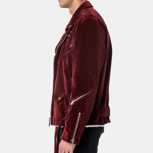 Chaqueta Bomber Acolchada de Terciopelo para Hombre, Cuello Alto, Tela de Gamuza Suave, Ropa de Calle de Lujo, Cierre de Cremallera, Abrigo Cálido de Invierno, Diseño Personalizado - Product Image 6