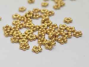 Cadena de Oro de 22K con Bolas de Perlas |   Cuentas espaciadoras huecas con corte de diamante para la fabricación de joyas - Product Image 6