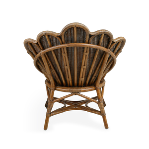 เก้าอี้หวายธรรมชาติรูปทรงเปลือกหอยสีเข้ม ขายส่งยอดนิยม เป็นมิตรกับสิ่งแวดล้อม ผลิตด้วยมือ สำหรับพักผ่อน จากผู้ผลิตในเวียดนาม - Product Image 4