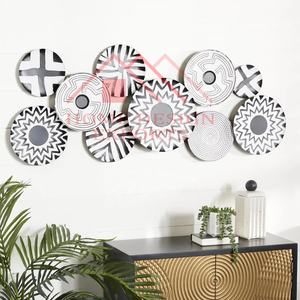 Salon/décoration murale en fer de qualité supérieure meilleur vendeur dernier décor d'art mural abstrait à disque rond - Product Image 5