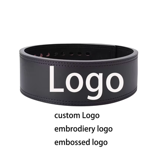 Hot Selling LAWD SPORTS Custom Embossed Leather 340g Gym Fitness <b>Belt</b> - Product Image 3