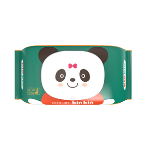 Lingettes humides pour bébé en tissu non tissé, eau purifiée, OEM/ODM Vietnam, 100 lingettes, antibactériennes, prévention des éruptions cutanées, nettoyage, nouvelle marque Kinkin - Product Image 1