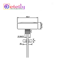 Antenne à vis 4G LTE de 46MM, avec câble RG174 et connecteur SMA mâle en acier inoxydable, fabriquée en inde