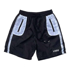 Ensemble de survêtement unisexe noir à capuche avec bandes blanches, séchage rapide, polyester, design sportif pour adultes, tenue décontractée printemps - Product Image 4