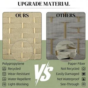 ฉากกั้นห้องสีเบจแบบมีความเป็นส่วนตัว ชุด 4 ชิ้น ฉากกั้นและฉากแบ่งห้องดีไซน์หรูหรา - Product Image 3