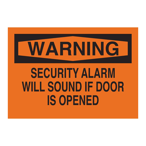 Panneau de signalisation de sécurité Brady pour porte, 7x10 pouces, en PVC et aluminium réfléchissant, pour la sécurité des installations - Product Image 1