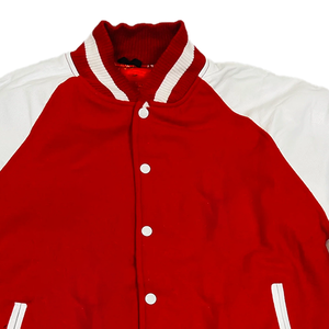 Chaqueta universitaria Letterman de DS Sorority para fundadoras, roja y blanca, con parche de chenilla, bordado 'Greek Life', de lana, cortavientos y térmica - Product Image 6