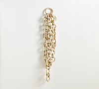 Sculpture murale suspendue moderne en bois naturel avec motif de feuillage en chaîne de cordes, sculptée à la main, art décoratif pour salon, personnalisable