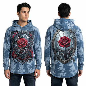 Sweat à capuche homme personnalisé, épais 400 GSM, coupe oversize, style streetwear, en coton French Terry de haute qualité, vierge - Product Image 5