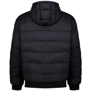 Chaqueta de poliéster acolchada negra de alta calidad para hombre, chaqueta bomber personalizada para hombre, OEM. - Product Image 3