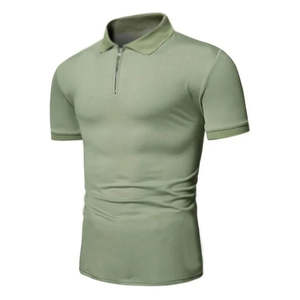 Camiseta de Manga Corta para Hombre, Talla Grande, Transpirable, con Patrón Sólido, Tejido de Algodón, Antiarrugas - Product Image 5