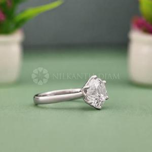 Elegant Design Round Cut <b>Fine</b> Diamond Jewelry Lab Created Diamond <b>Ring</b> in White Gold Diamond <b>Ring</b> for Women's - Product Image 4