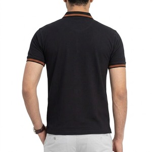 เสื้อเชิ้ตผู้ชายทรงปกติ แขนสั้น สีพื้น สไตล์ลำลอง คอสูง ผ้าฝ้ายถักเจอร์ซีย์ 100% ระบายอากาศได้ดี โลโก้ด้านหน้า น้ำหนัก 220 กรัม - Product Image 5