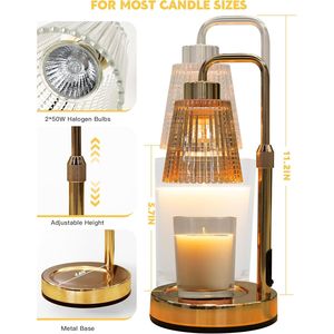 Lampe chauffe-bougie à intensité variable avec minuterie, cadeau d'anniversaire ou de pendaison de crémaillère pour femme et maman, élégante décoration pour la maison neuve avec chauffe-cire J - Product Image 3