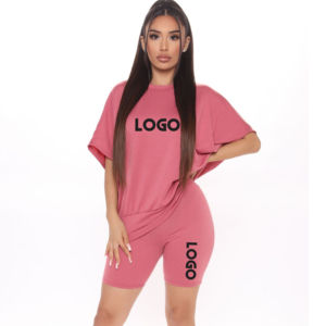 Conjuntos de Camiseta y Pantalones Cortos Transpirables de Secado Rápido con el Mejor Diseño, Servicio OEM 2026, Conjuntos de Camisetas y Pantalones Cortos Casuales Personalizados para Mujer - Product Image 5