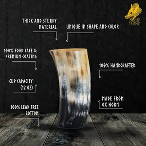 Verre à boire en corne - Product Image 1
