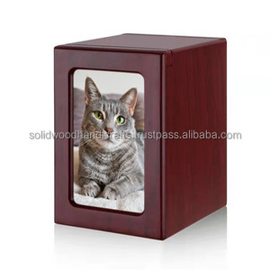 Cadre photo pour animaux de compagnie, urnes en bois, urnes funéraires artisanales, urnes de souvenir en bois de haute qualité - Product Image 1